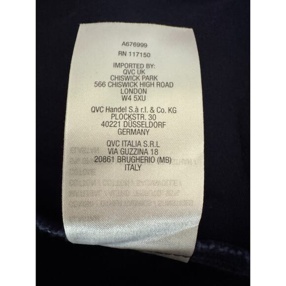 Belle by Kim Gravel Twill Front Knit Back Nautical Jacket Twilight Navy Large - Picture 14 of 14